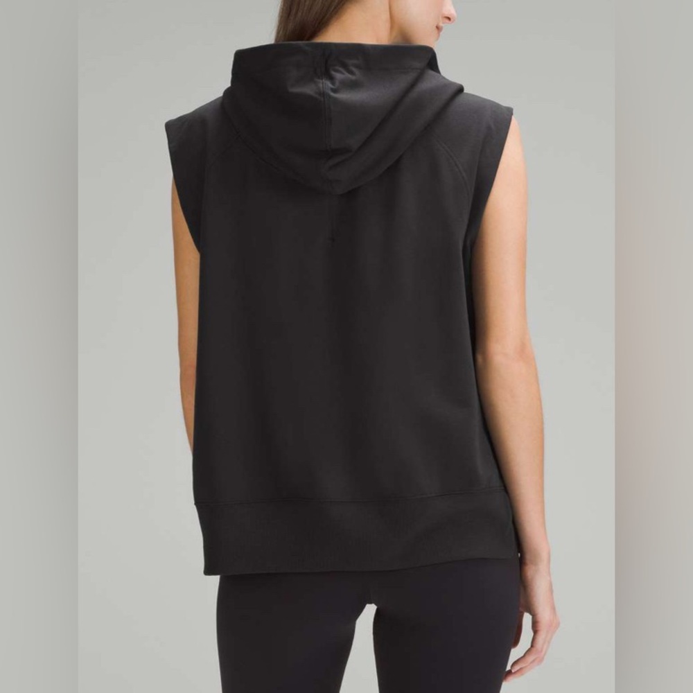 NWOT Lululemon French Terry Sleeveless Hoodie Black - Picture 2 of 8